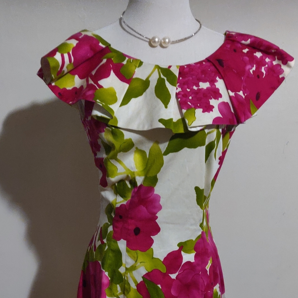 Fuchsia Floral print Dress